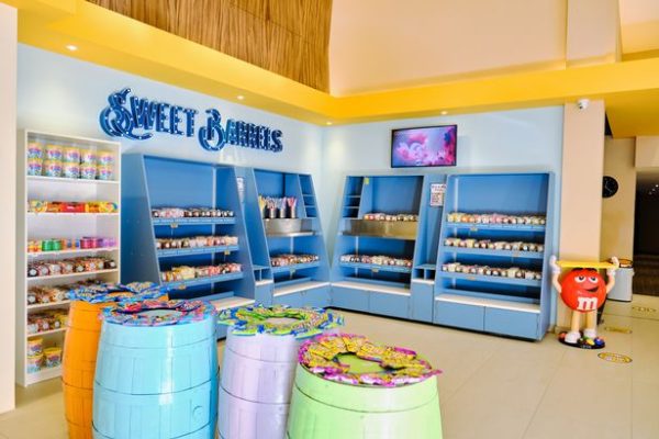 confectionary concession area inside a cinema