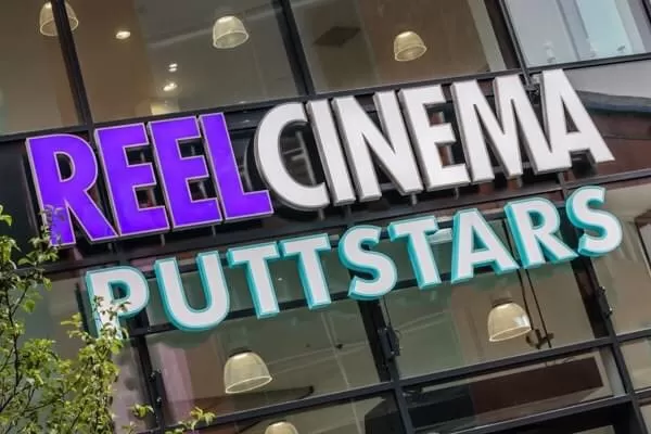 Reel Cinema and Puttstars building signage