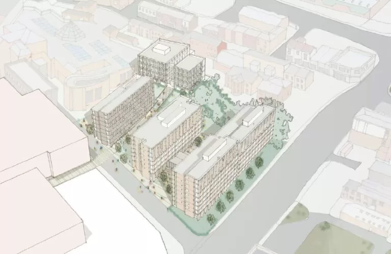 Sketched building plan